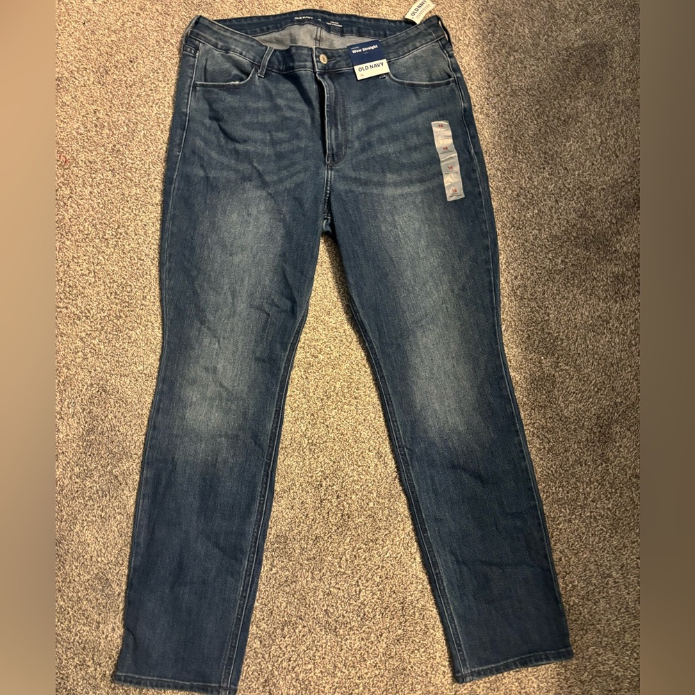 Old Navy Blue Wow Straight Jeans